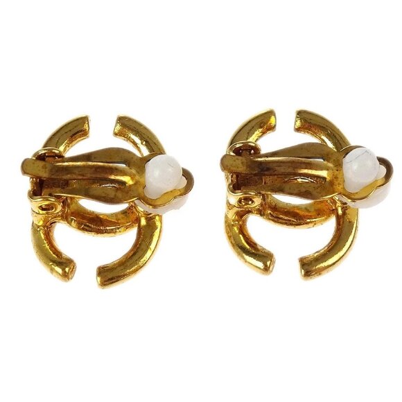 Chanel Gold CC Earrings Clip-On 01P - Picture 2 of 4